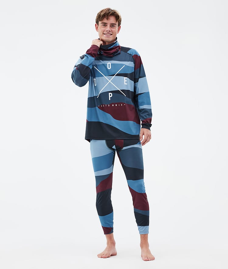 Dope Snuggle Superundertøy bukse Herre 2X-Up Shards Burgundy Blue, Bilde 3 av 7
