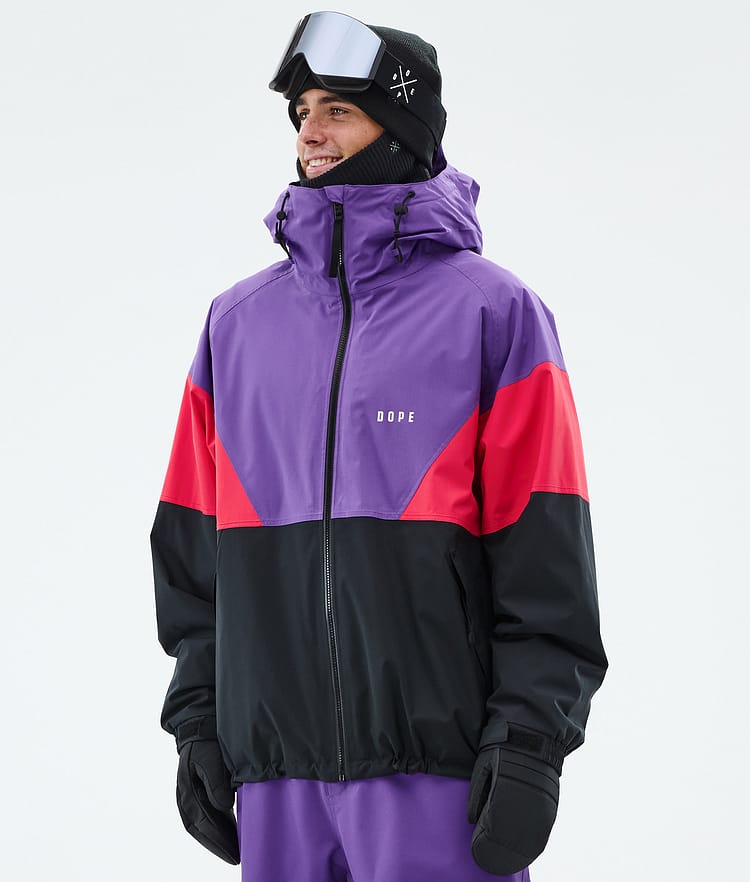 Dope Spartan Snowboardjakke Herre Sport Vivid Purple/Red/Black Renewed, Bilde 1 av 8
