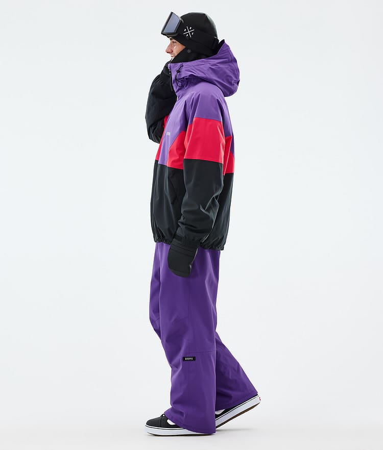 Dope Spartan Snowboardjakke Herre Sport Vivid Purple/Red/Black Renewed, Bilde 3 av 8