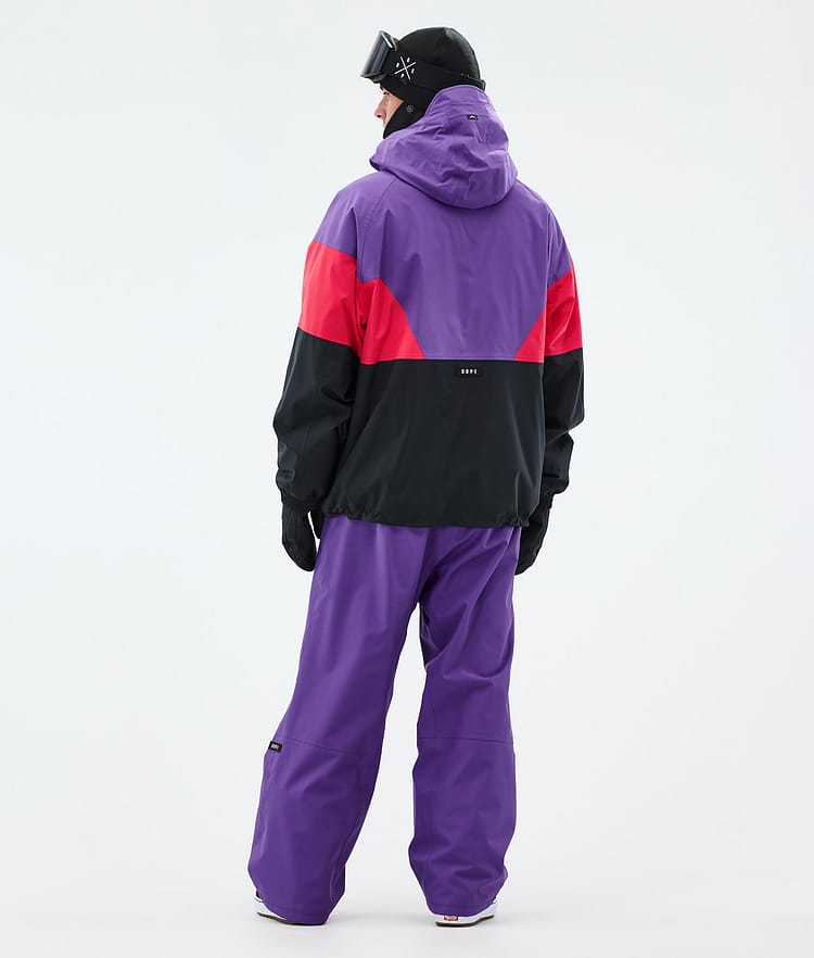 Dope Spartan Snowboardjakke Herre Sport Vivid Purple/Red/Black Renewed, Bilde 4 av 8