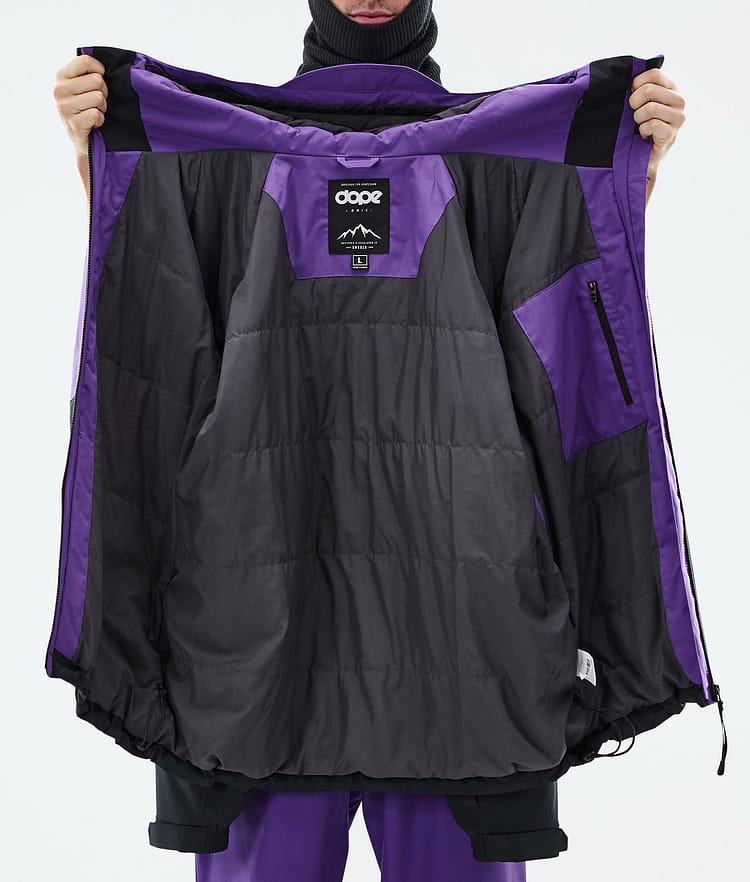 Dope Spartan Snowboardjakke Herre Sport Vivid Purple/Red/Black Renewed, Bilde 8 av 8