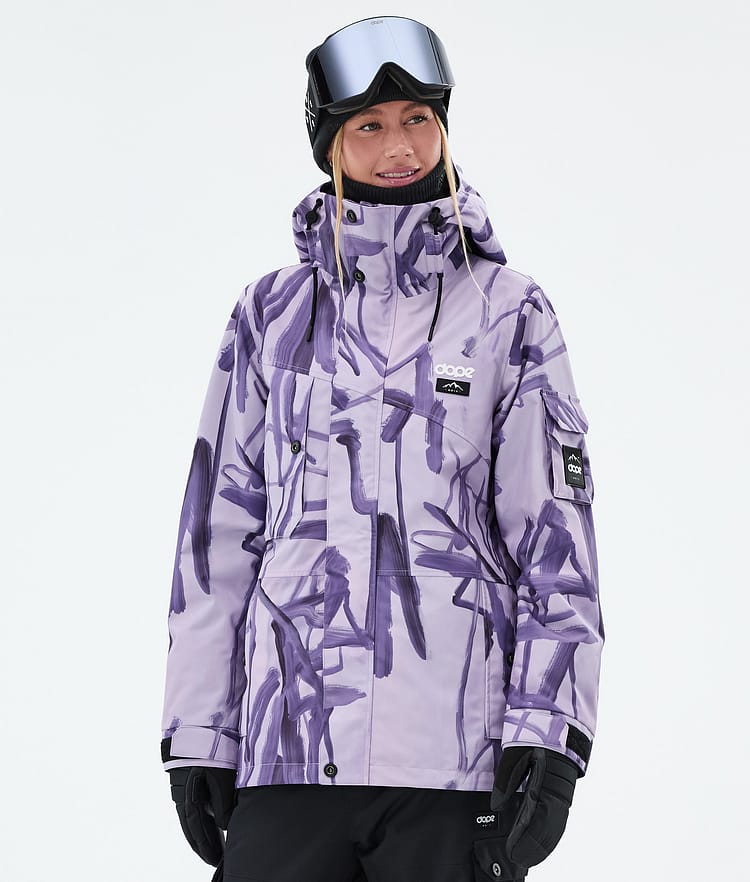 Dope Adept W Snowboardjakke Dame Scribble Purple, Bilde 1 av 9