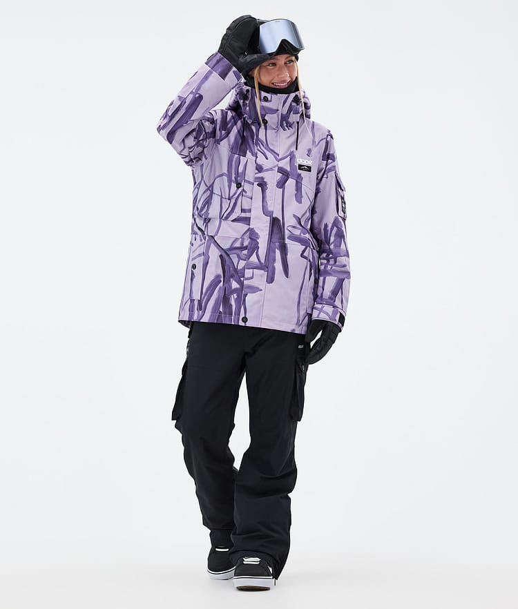Dope Adept W Snowboardjakke Dame Scribble Purple, Bilde 2 av 9