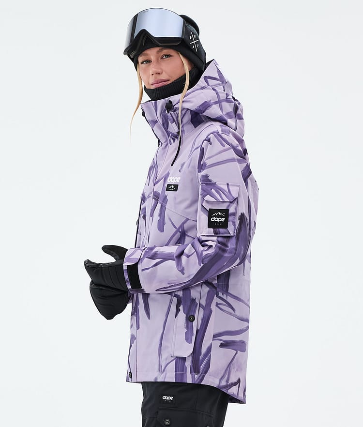 Dope Adept W Snowboardjakke Dame Scribble Purple, Bilde 5 av 9