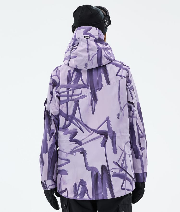 Dope Adept W Snowboardjakke Dame Scribble Purple, Bilde 6 av 9