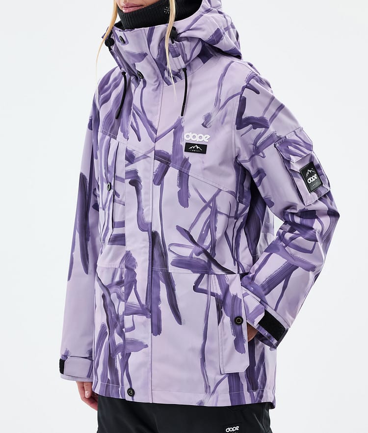 Dope Adept W Snowboardjakke Dame Scribble Purple, Bilde 7 av 9