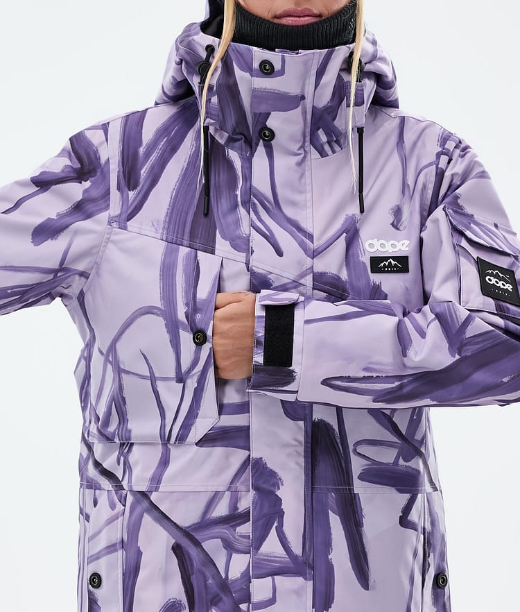 Dope Adept W Snowboardjakke Dame Scribble Purple, Bilde 8 av 9