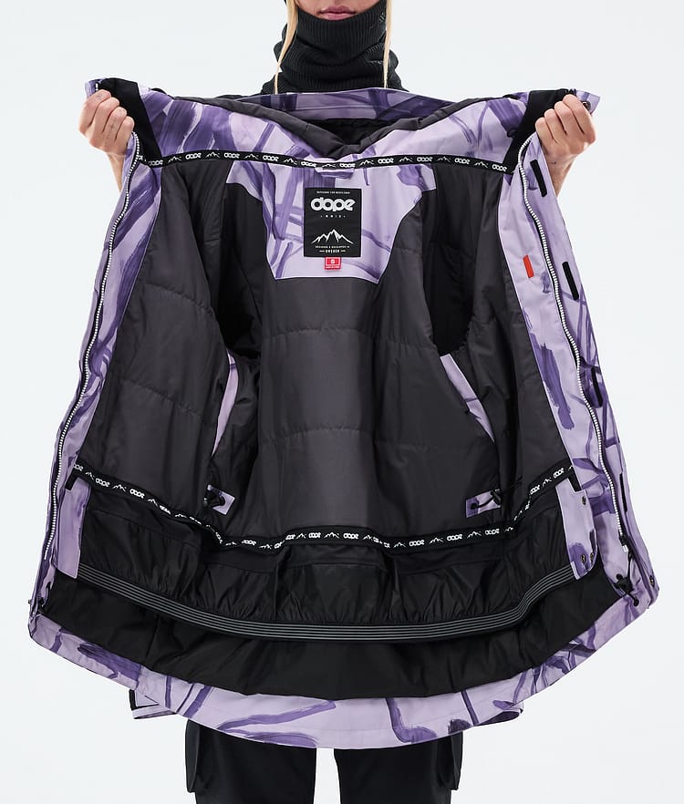 Dope Adept W Snowboardjakke Dame Scribble Purple, Bilde 9 av 9