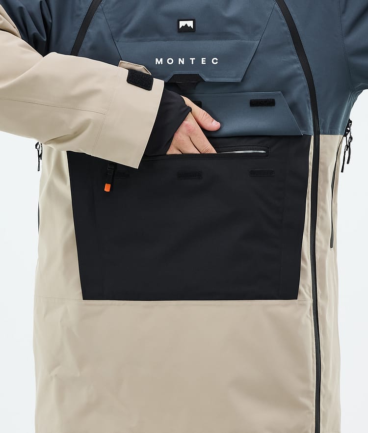 Montec Doom Snowboardjakke Herre Metal Blue/Black/Sand, Bilde 9 av 11