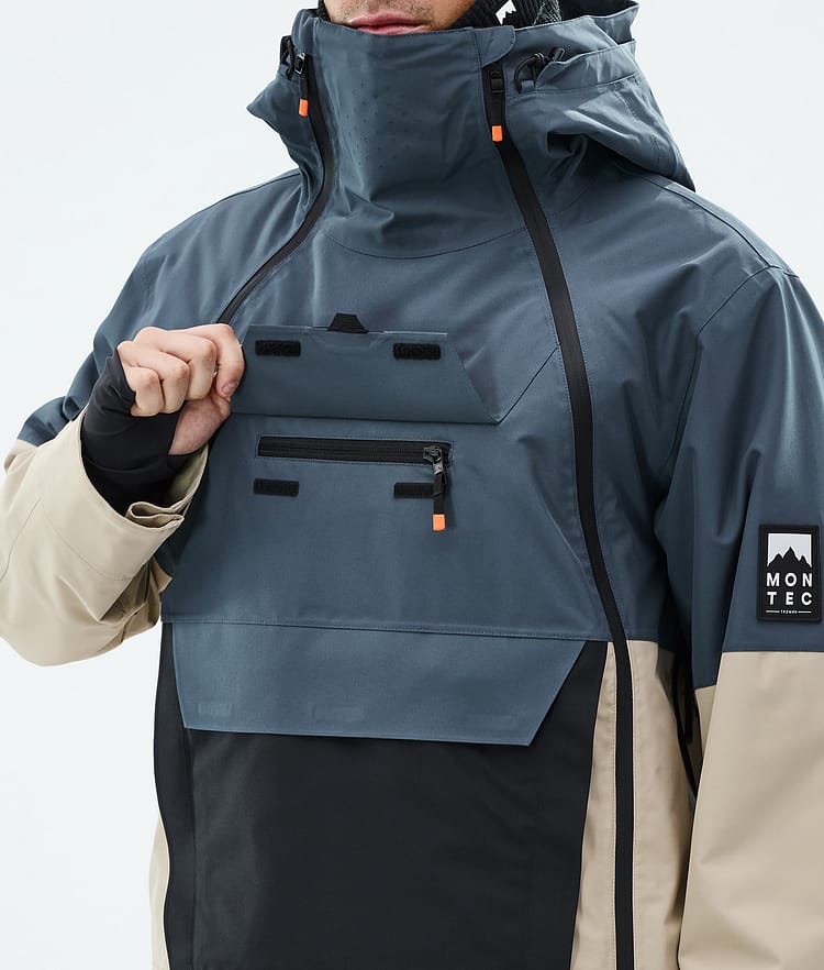 Montec Doom Snowboardjakke Herre Metal Blue/Black/Sand, Bilde 10 av 11