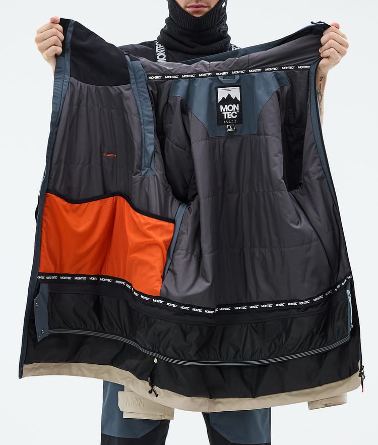 Montec Doom Snowboardjakke Herre Metal Blue/Black/Sand, Bilde 11 av 11