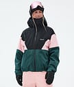 Dope Spartan W Skijakke Dame Sport Black/Soft Pink/Bottle Green