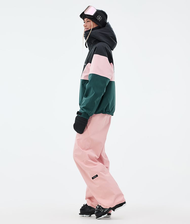 Dope Spartan W Skijakke Dame Sport Black/Soft Pink/Bottle Green, Bilde 3 av 8