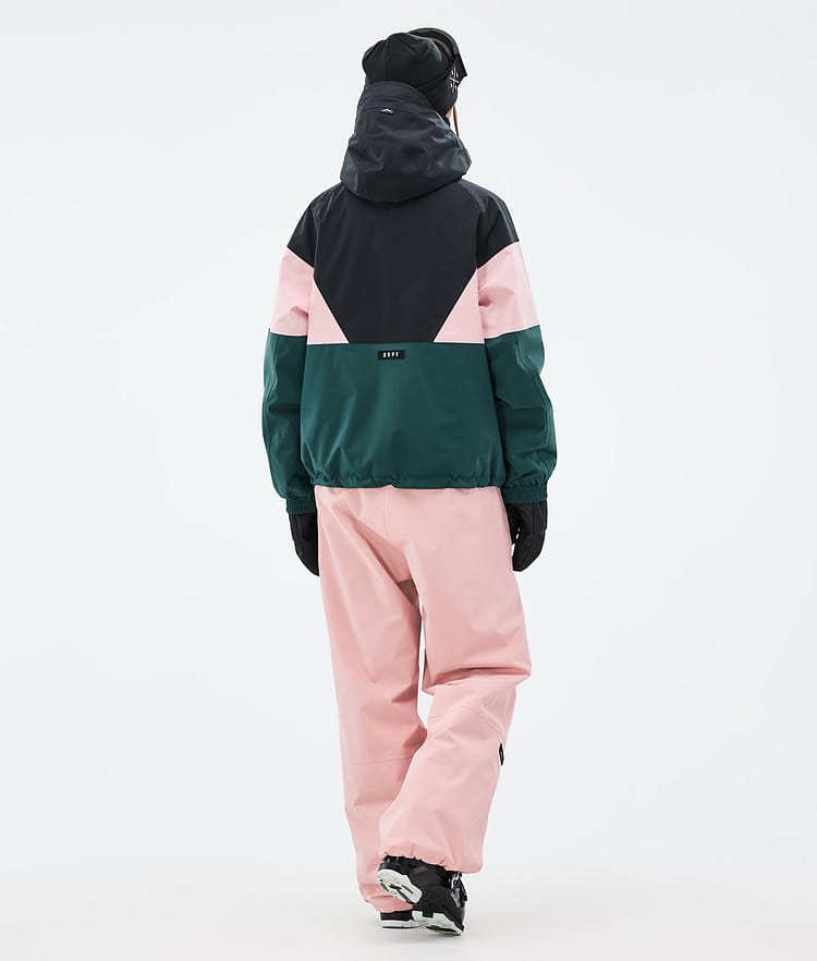 Dope Spartan W Skijakke Dame Sport Black/Soft Pink/Bottle Green, Bilde 4 av 8