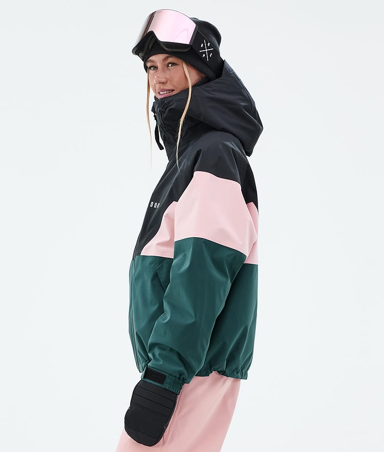 Dope Spartan W Skijakke Dame Sport Black/Soft Pink/Bottle Green, Bilde 5 av 8