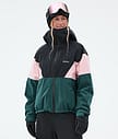 Dope Spartan W Skijakke Dame Sport Black/Soft Pink/Bottle Green