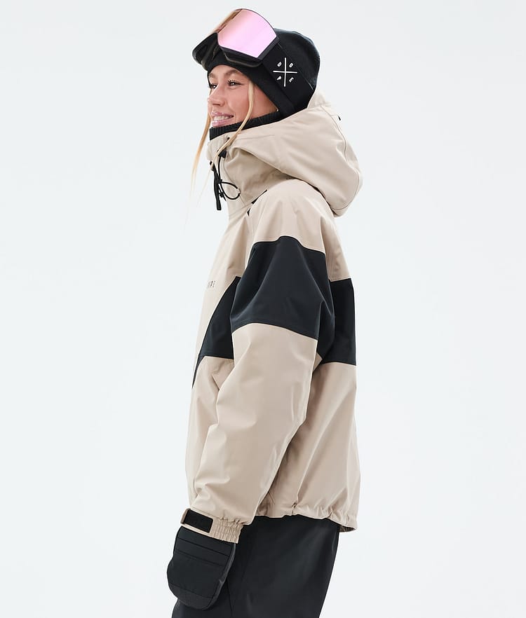 Dope Spartan W Snowboardjakke Dame Spike Sand/Black, Bilde 5 av 8