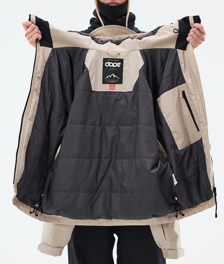 Dope Spartan W Skijakke Dame Spike Sand/Black, Bilde 8 av 8