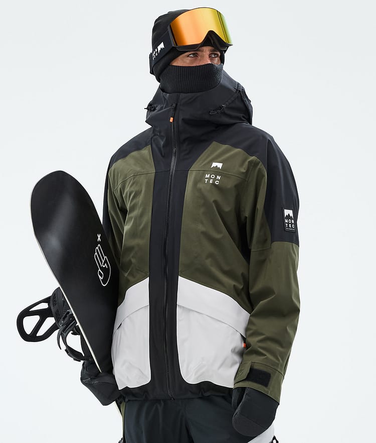 Montec Morpheus Snowboardjakke Herre Black/Olive Green/Light Grey, Bilde 1 av 10