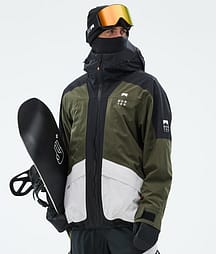 Montec Morpheus 25 Snowboardjakke Herre Black/Olive Green/Light Grey