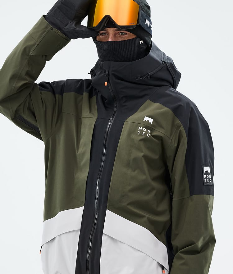 Montec Morpheus Snowboardjakke Herre Black/Olive Green/Light Grey, Bilde 2 av 10