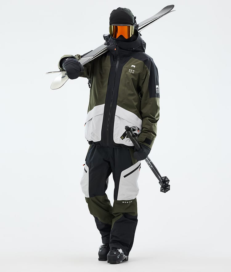 Montec Morpheus Skijakke Herre Black/Olive Green/Light Grey, Bilde 3 av 10