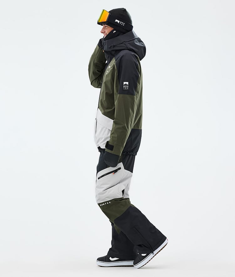 Montec Morpheus Snowboardjakke Herre Black/Olive Green/Light Grey, Bilde 4 av 10
