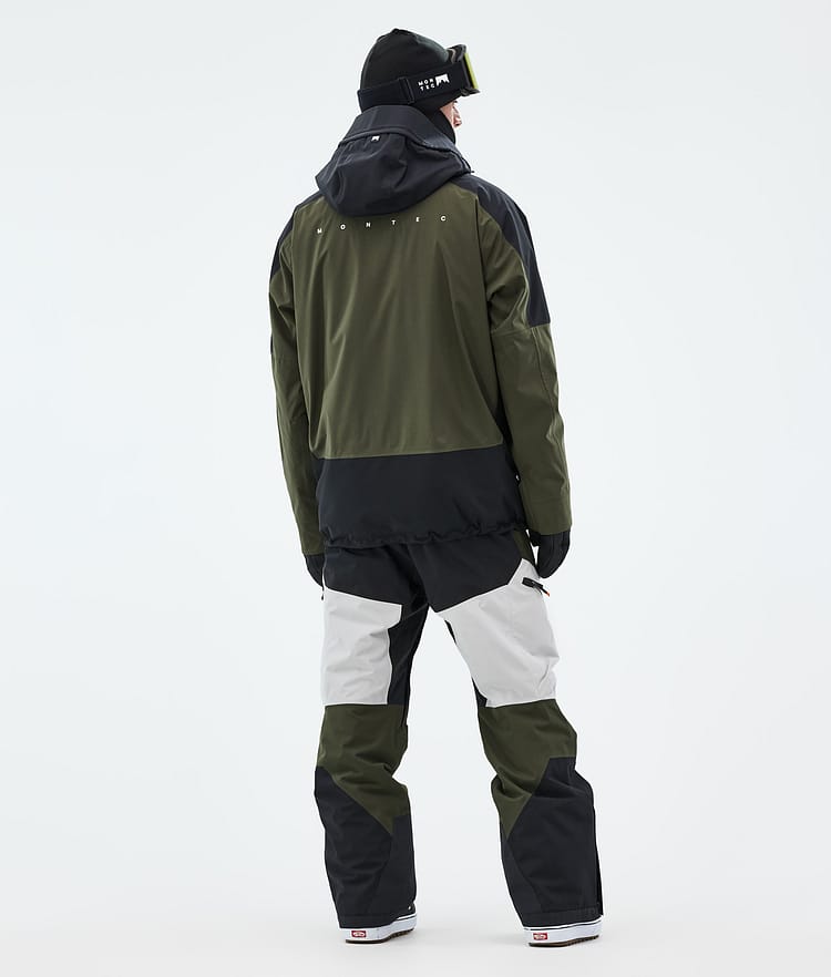 Montec Morpheus Snowboardjakke Herre Black/Olive Green/Light Grey, Bilde 5 av 10