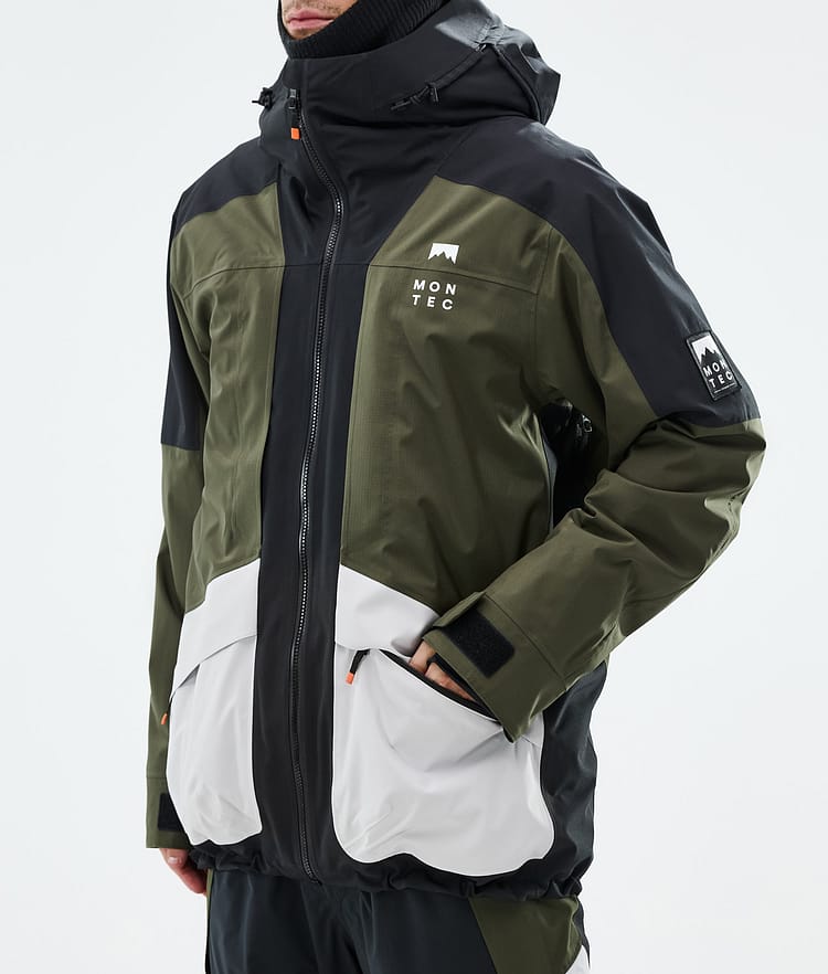 Montec Morpheus Snowboardjakke Herre Black/Olive Green/Light Grey, Bilde 8 av 10