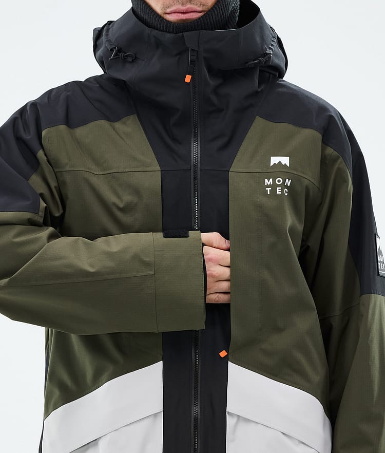 Montec Morpheus Skijakke Herre Black/Olive Green/Light Grey, Bilde 9 av 10