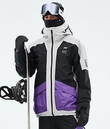 Montec Morpheus 25 Snowboardjakke Herre Light Grey/Black/Vivid Purple
