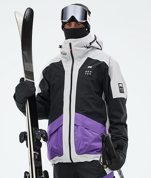 Montec Morpheus Skijakke Herre Light Grey/Black/Vivid Purple