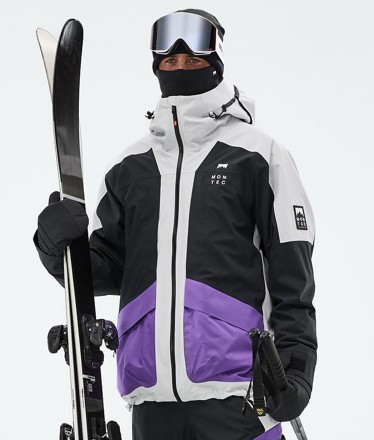 Montec Morpheus Skijakke Herre Light Grey/Black/Vivid Purple, Bilde 1 av 10