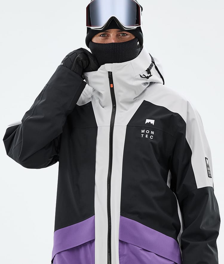 Montec Morpheus Skijakke Herre Light Grey/Black/Vivid Purple, Bilde 2 av 10