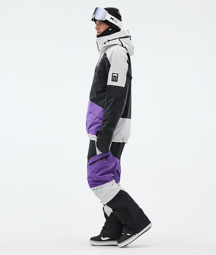 Montec Morpheus Snowboardjakke Herre Light Grey/Black/Vivid Purple, Bilde 4 av 10