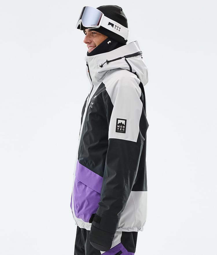 Montec Morpheus Skijakke Herre Light Grey/Black/Vivid Purple, Bilde 6 av 10