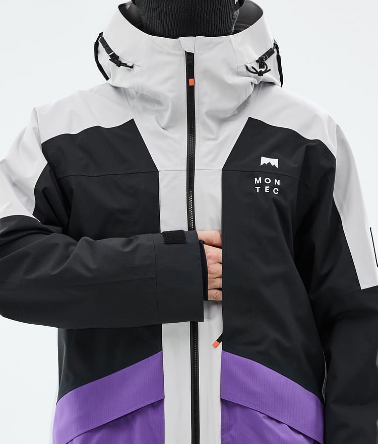 Montec Morpheus Snowboardjakke Herre Light Grey/Black/Vivid Purple, Bilde 9 av 10