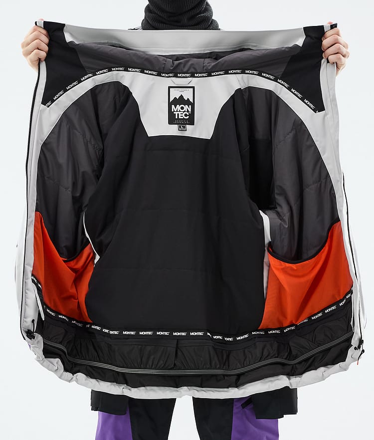 Montec Morpheus Skijakke Herre Light Grey/Black/Vivid Purple, Bilde 10 av 10