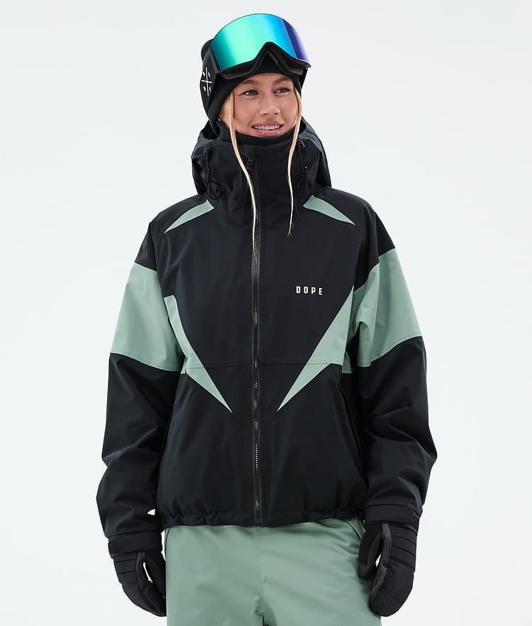 Dope Spartan W Snowboardjakke Dame Spike Black/Faded Green, Bilde 1 av 8
