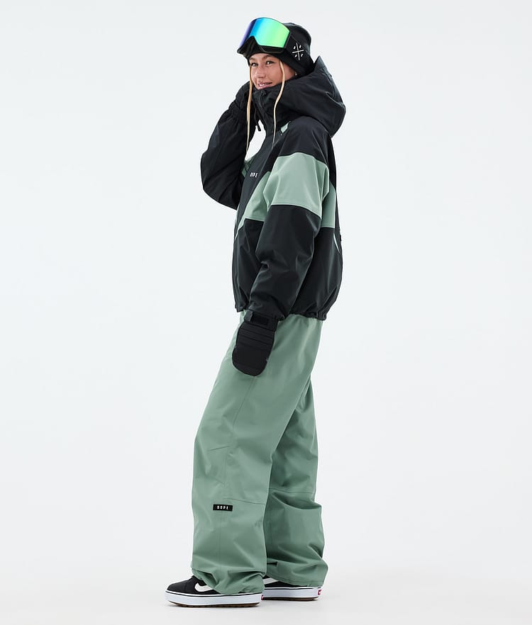 Dope Spartan W Snowboardjakke Dame Spike Black/Faded Green, Bilde 3 av 8