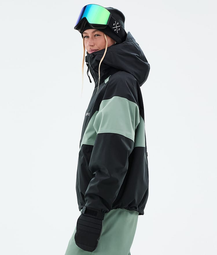 Dope Spartan W Snowboardjakke Dame Spike Black/Faded Green, Bilde 5 av 8