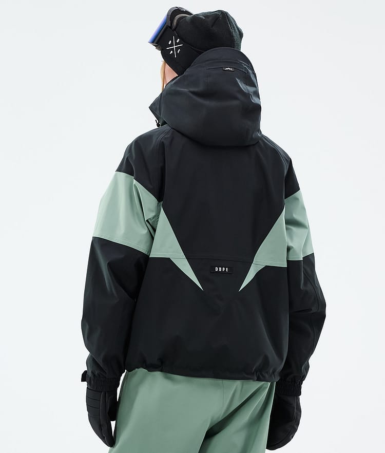 Dope Spartan W Snowboardjakke Dame Spike Black/Faded Green, Bilde 6 av 8