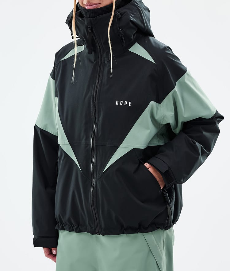 Dope Spartan W Snowboardjakke Dame Spike Black/Faded Green, Bilde 7 av 8