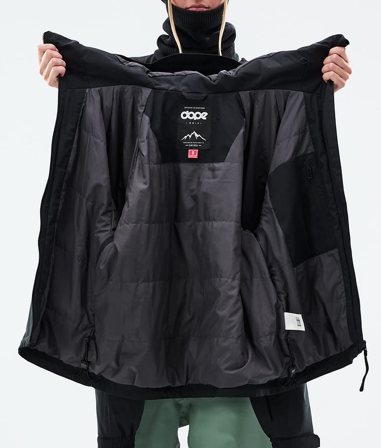 Dope Spartan W Snowboardjakke Dame Spike Black/Faded Green, Bilde 8 av 8