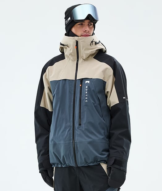 Montec Oracle Snowboardjakke Herre Sand/Black/Metal Blue