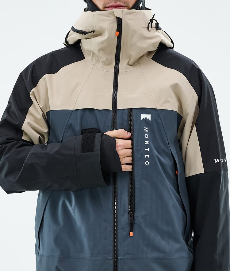 Montec Oracle Skijakke Herre Sand/Black/Metal Blue, Bilde 9 av 10
