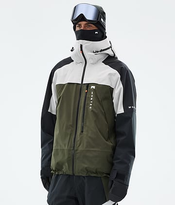 Montec Oracle Skijakke Herre Light Grey/Black/Olive Green