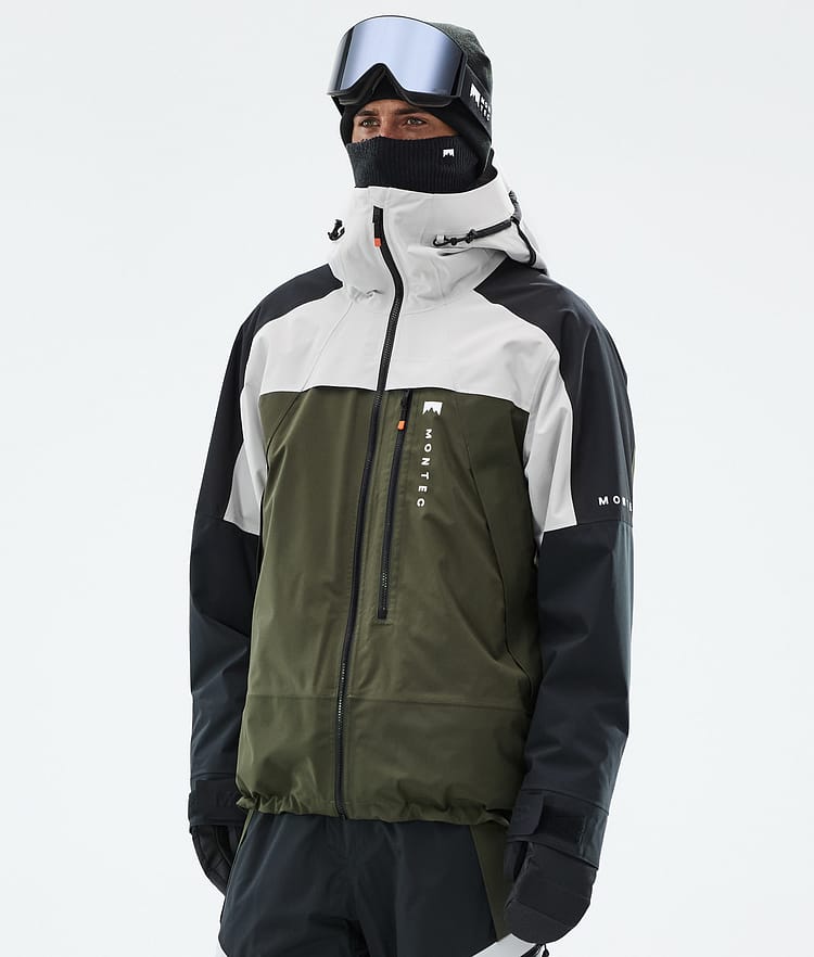 Montec Oracle Skijakke Herre Light Grey/Black/Olive Green, Bilde 1 av 10