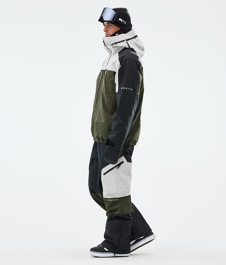Montec Oracle Snowboardjakke Herre Light Grey/Black/Olive Green, Bilde 4 av 10