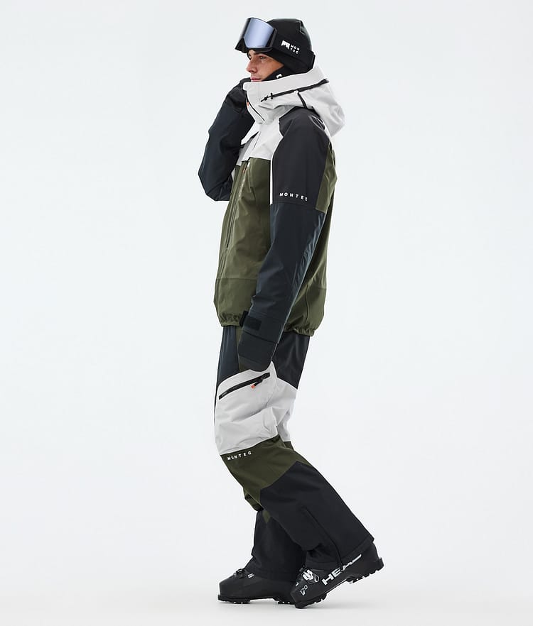 Montec Oracle Skijakke Herre Light Grey/Black/Olive Green, Bilde 4 av 10